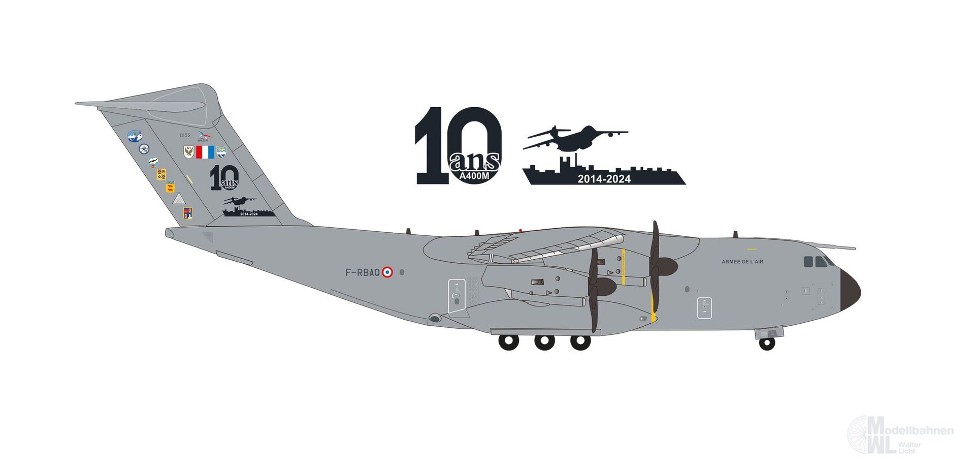 Herpa 573771 - Airbus A400M French AF 1/61 -10 Years 1:200 Herpa 573771 - Airbus A400M French AF 1/61 -10 Years 1:200