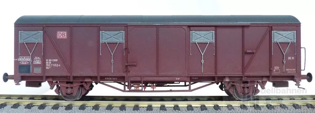 Exact Train 22062 - Güterwagen gedeckt DB Ep.V Gbs 254 gealtert H0/GL