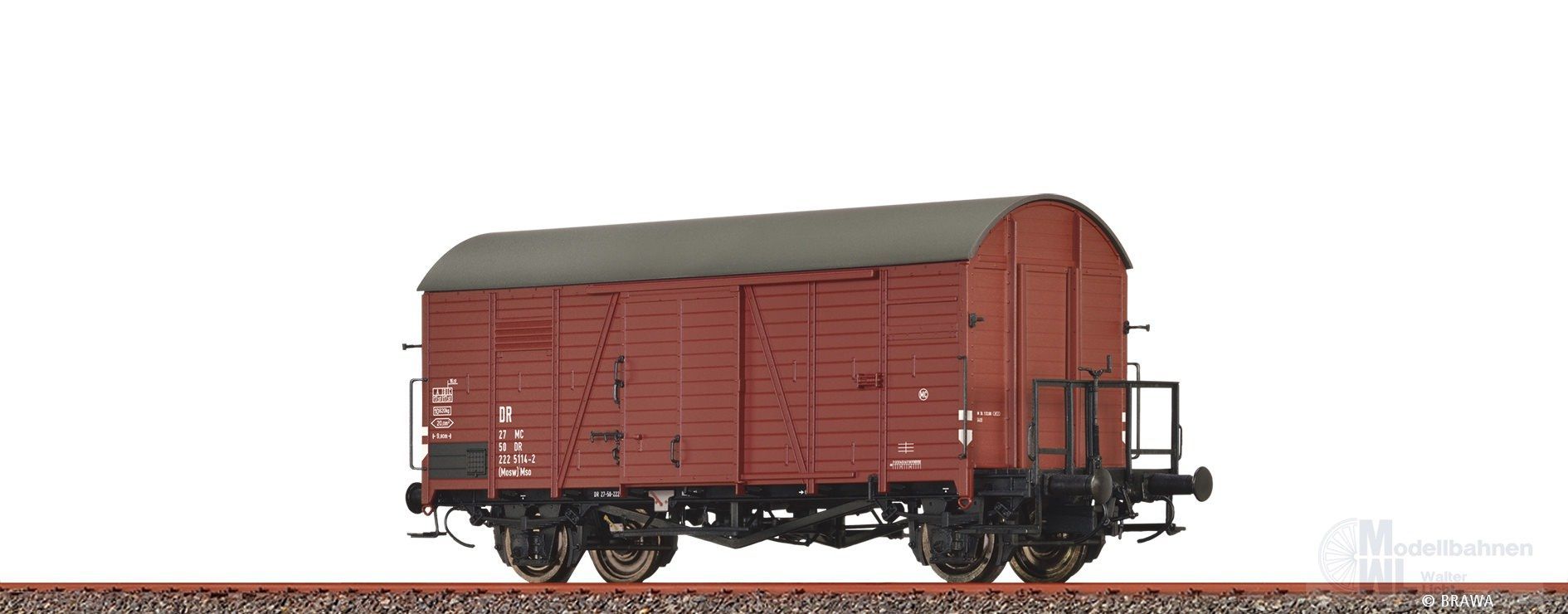 Brawa 50749 - Güterwagen ged. DR Ep.IV Mosw Mso 27 50 222 5114-2 H0/GL
