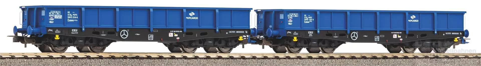 Piko 58285 - Niedrbordwagen Set PKP Cargo Ep.VI 2.tlg. H0/GL
