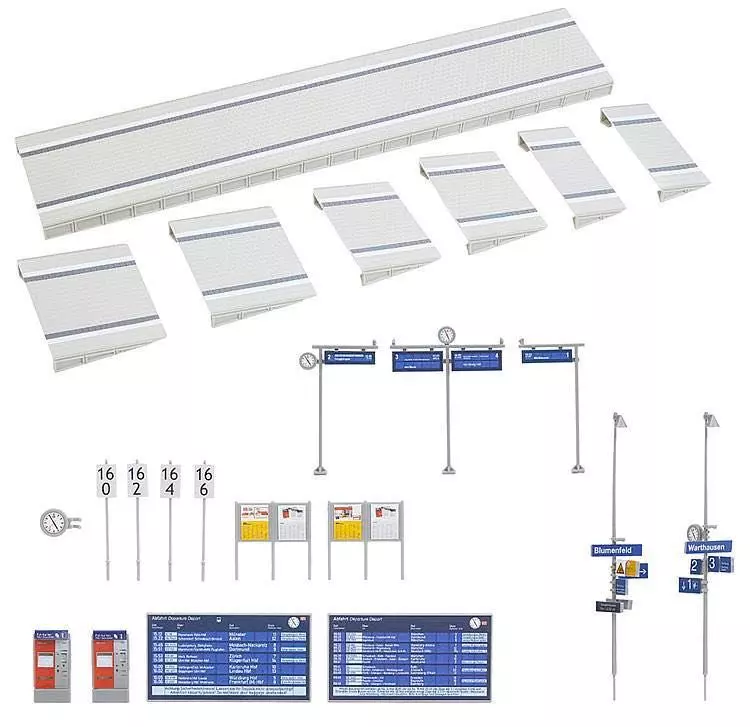 Faller 120202 - Moderner Bahnsteig mit Zubehör H0 1:87