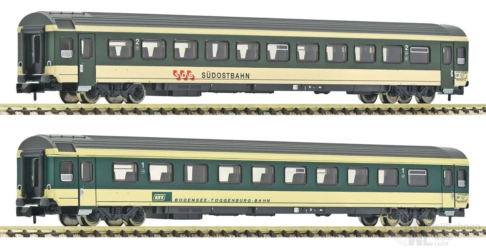 Fleischmann 6260096 - Personenwagen Set Voralpenexpress Ep.IV/V 2.tlg. Set 2 N 1:160