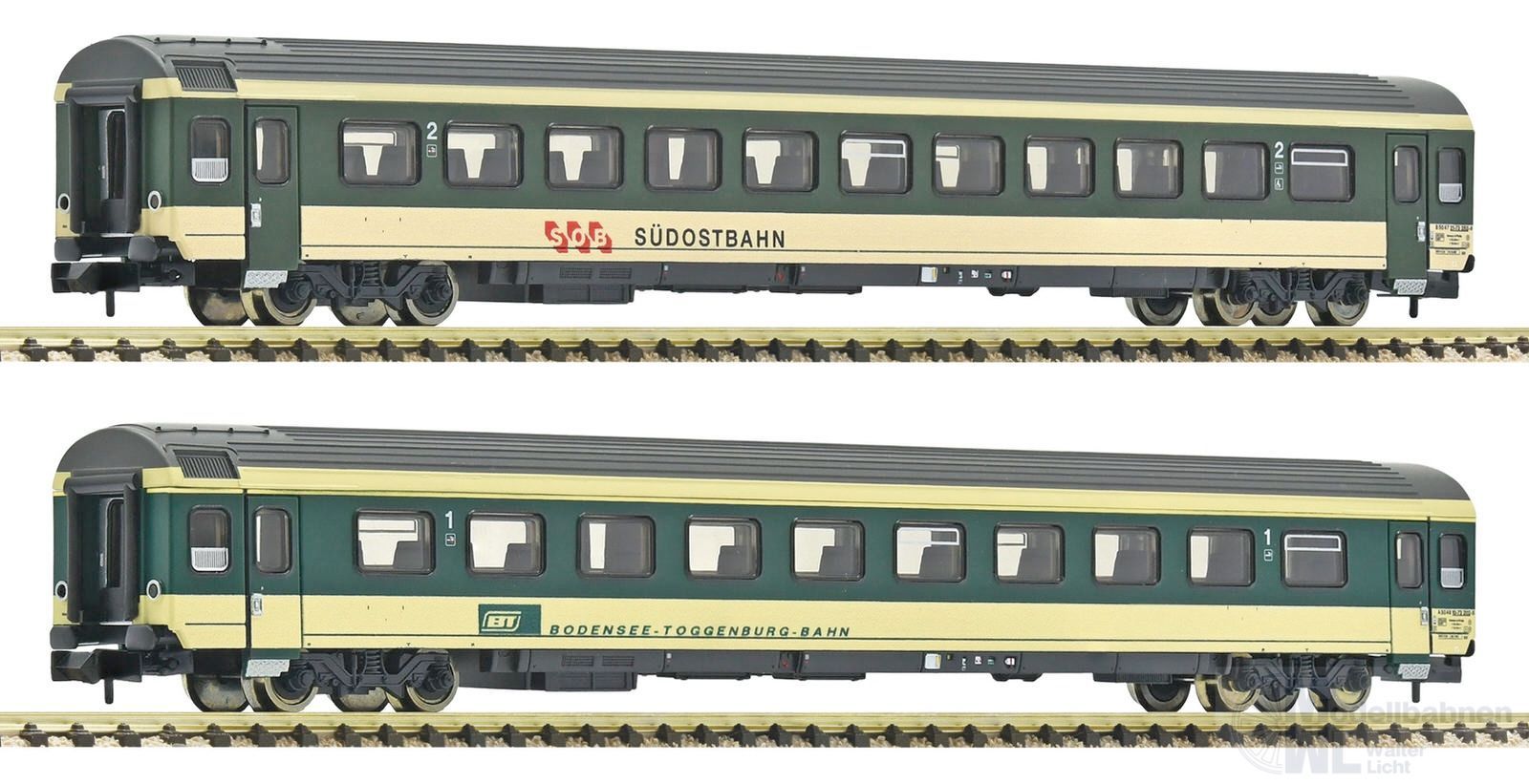 Fleischmann 6260096 - Personenwagen Set Voralpenexpress Ep.IV/V 2.tlg. Set 2 N 1:160