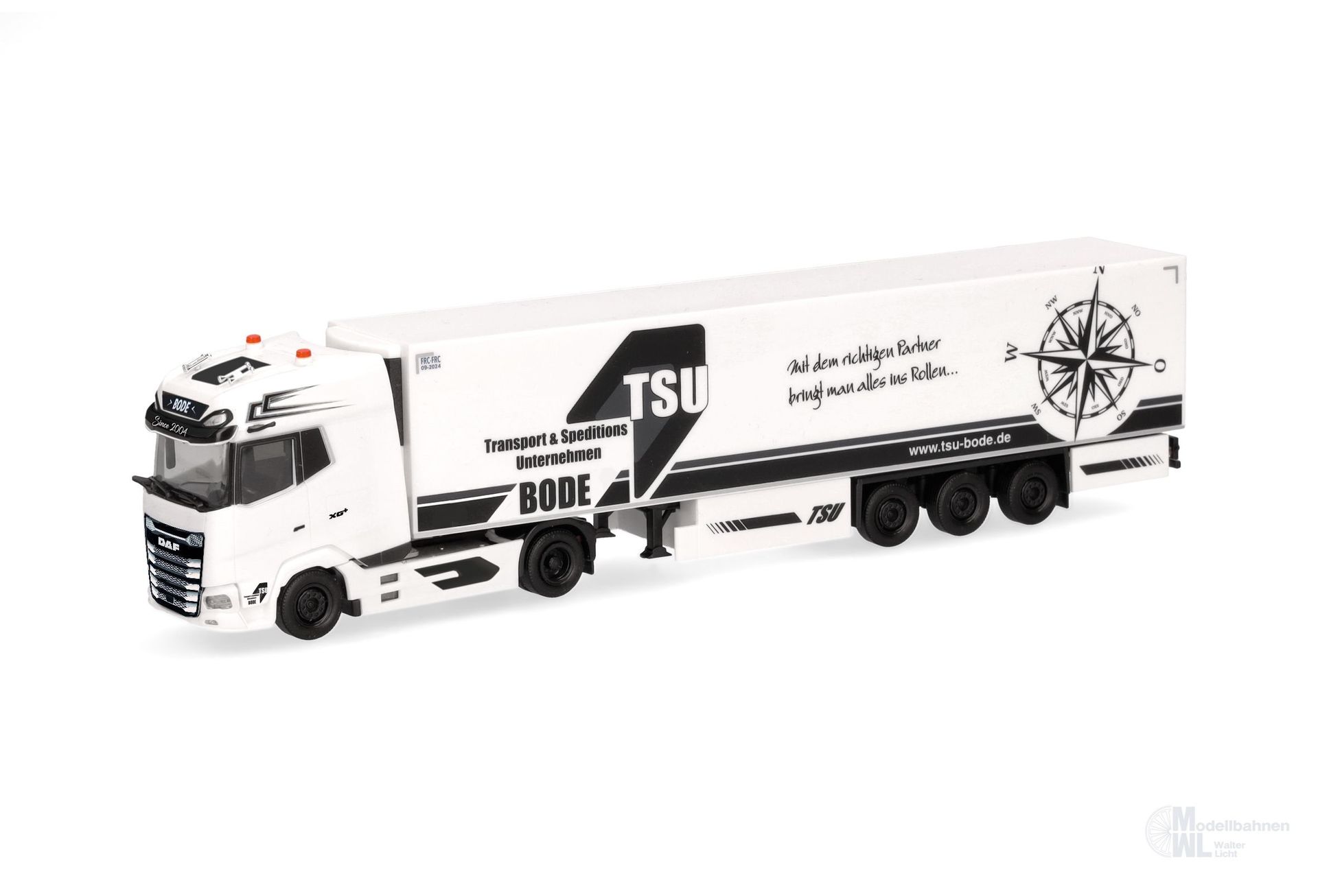 Herpa 319959 - DAF XG+ Kühlkoffer-Sattelzug TSU Bode H0 1:87