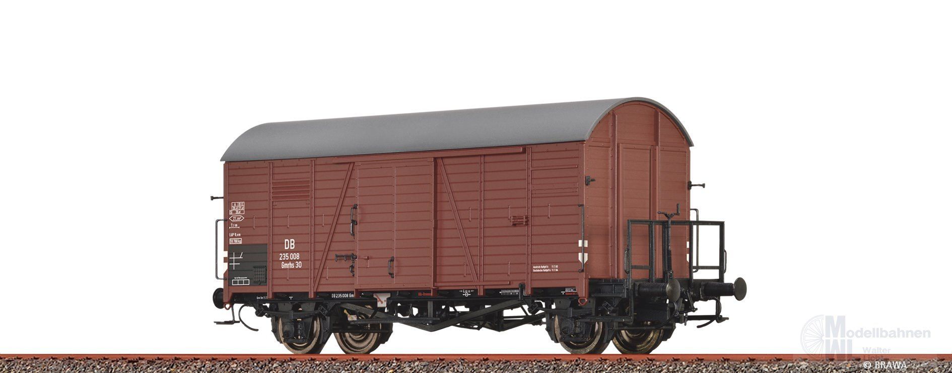 Brawa 50745 - Güterwagen gedeckt Gms 30 DB Ep.III H0/GL