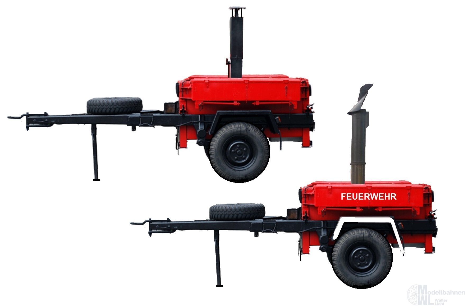 NPE NA88302 - Feldküche FKÜ 180/72 - Feuerwehr 2 Stück H0 1:87