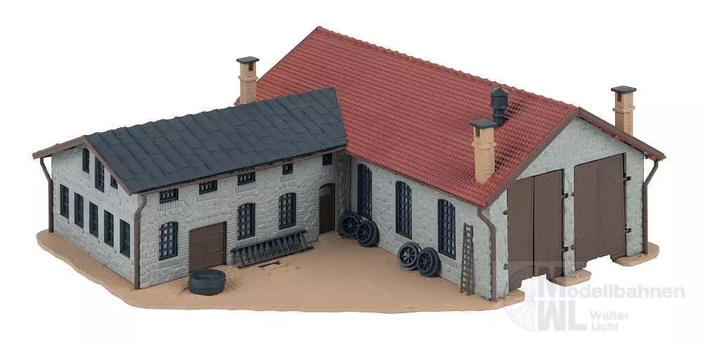 Faller 222106 - Zweiständiger Lokschuppen mit Werkstatt N 1:160