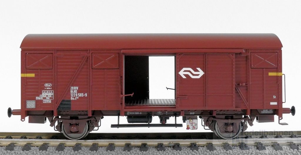Exact Train 20917 - Güterwagen gedeckt NS Ep.IV van G&L Gs-t 1430 H0/GL Exact Train 20917 - Güterwagen gedeckt NS Ep.IV van G&L Gs-t 1430 H0/GL
