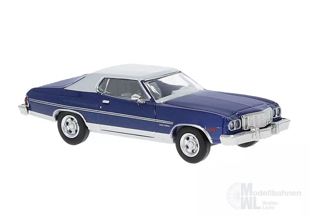 Brekina 19731 - Ford Gran Torino blau/lichtgrau H0 1:87