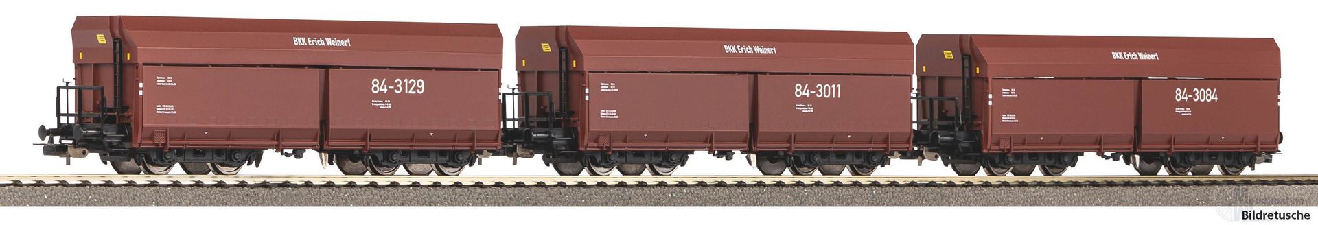 Piko 28329 - Selbstentladewagen Set DR Ep.IV 3.tlg. Fad6770 H0/GL