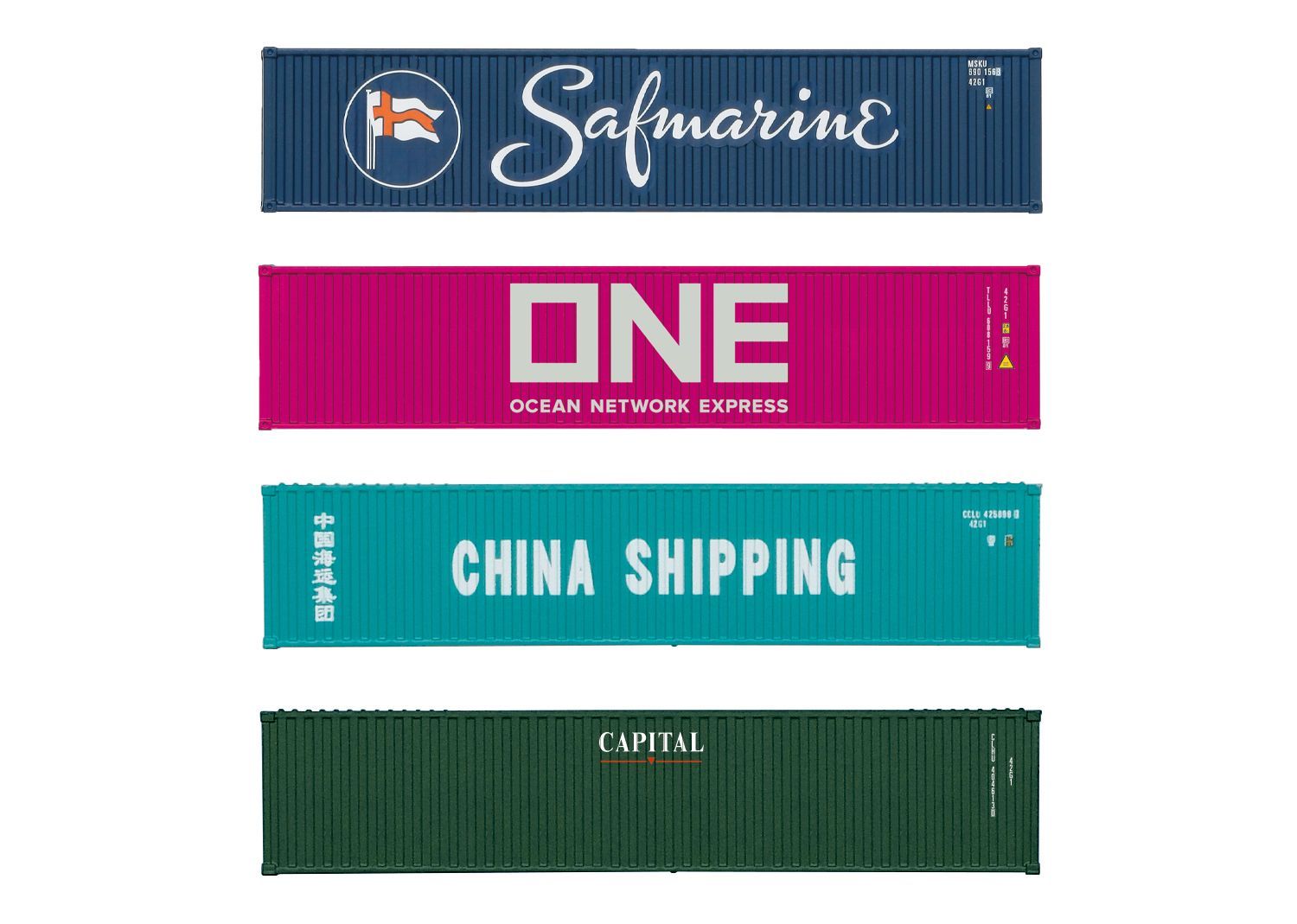 Trix 66588 - Zubehör Container 40ft 4 Stück N 1:160