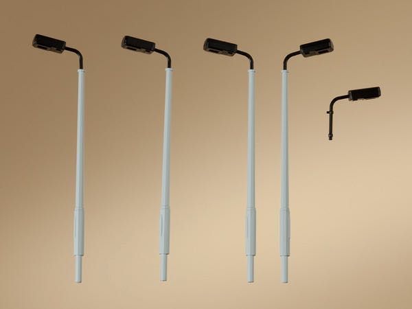 Auhagen 41624 - Peitschenlampenattrappen eckig H0 1:87