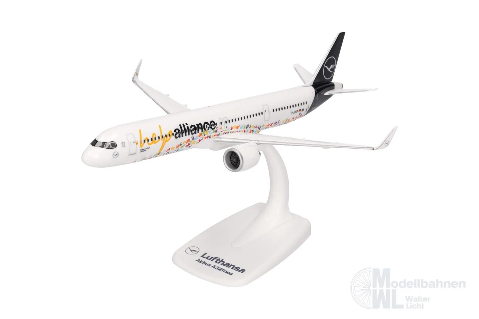 Herpa 614832 - Airbus A321neo Lufthansa HelpAlliance 1:200