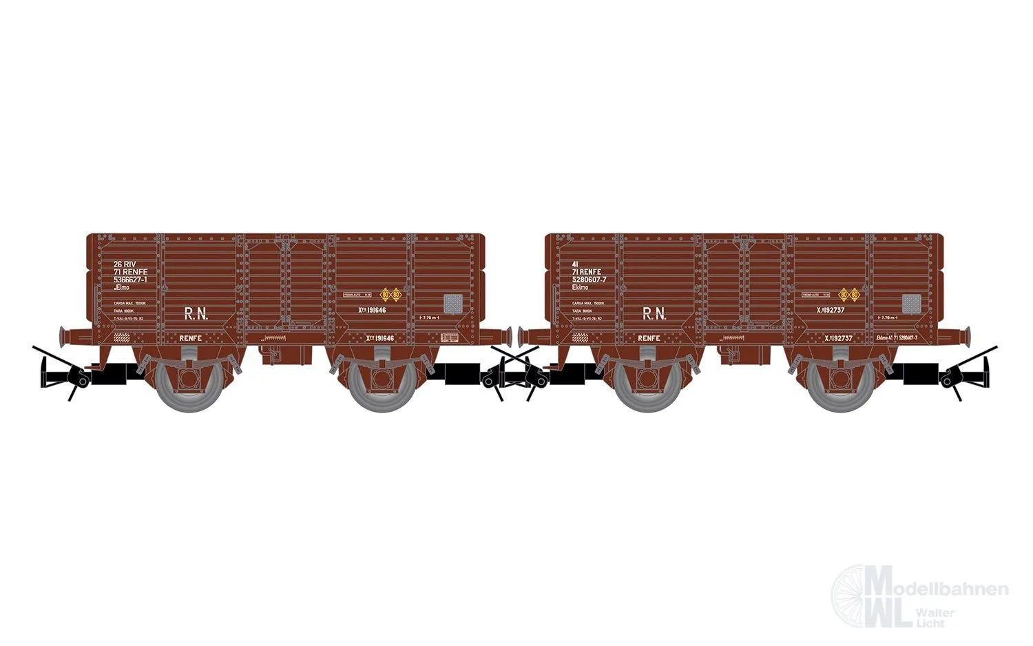 Electrotren 6095 - Güterwagen Set RENFE Ep.III/IV 2.tlg. H0/GL