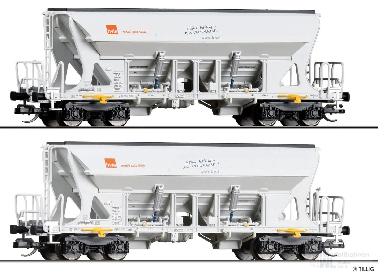 Tillig 01039 - Selbstentladewagen Set HVLE Ep.VI 2.tlg. TT 1:120