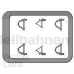Liliput 939870 - Pufferbohlen-Steckteile Set lang