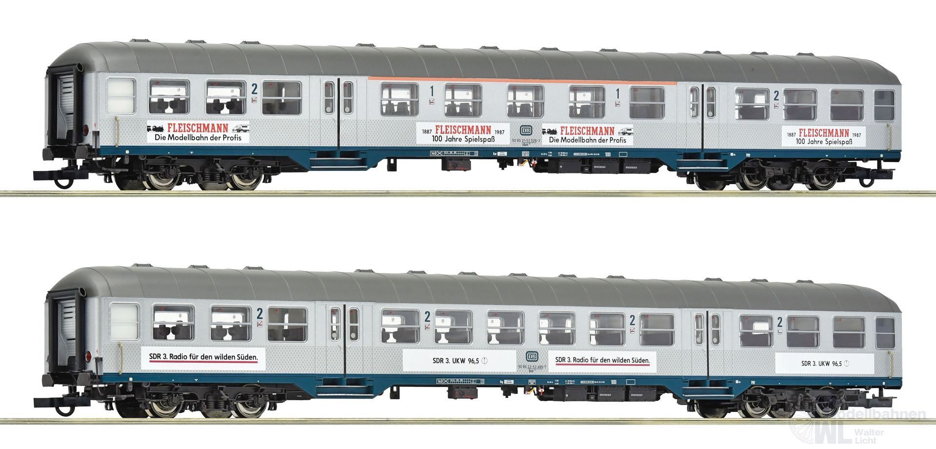 Roco 6200206 - Silberling Set DB Ep.IV 2.tlg. mit Werbung H0/GL