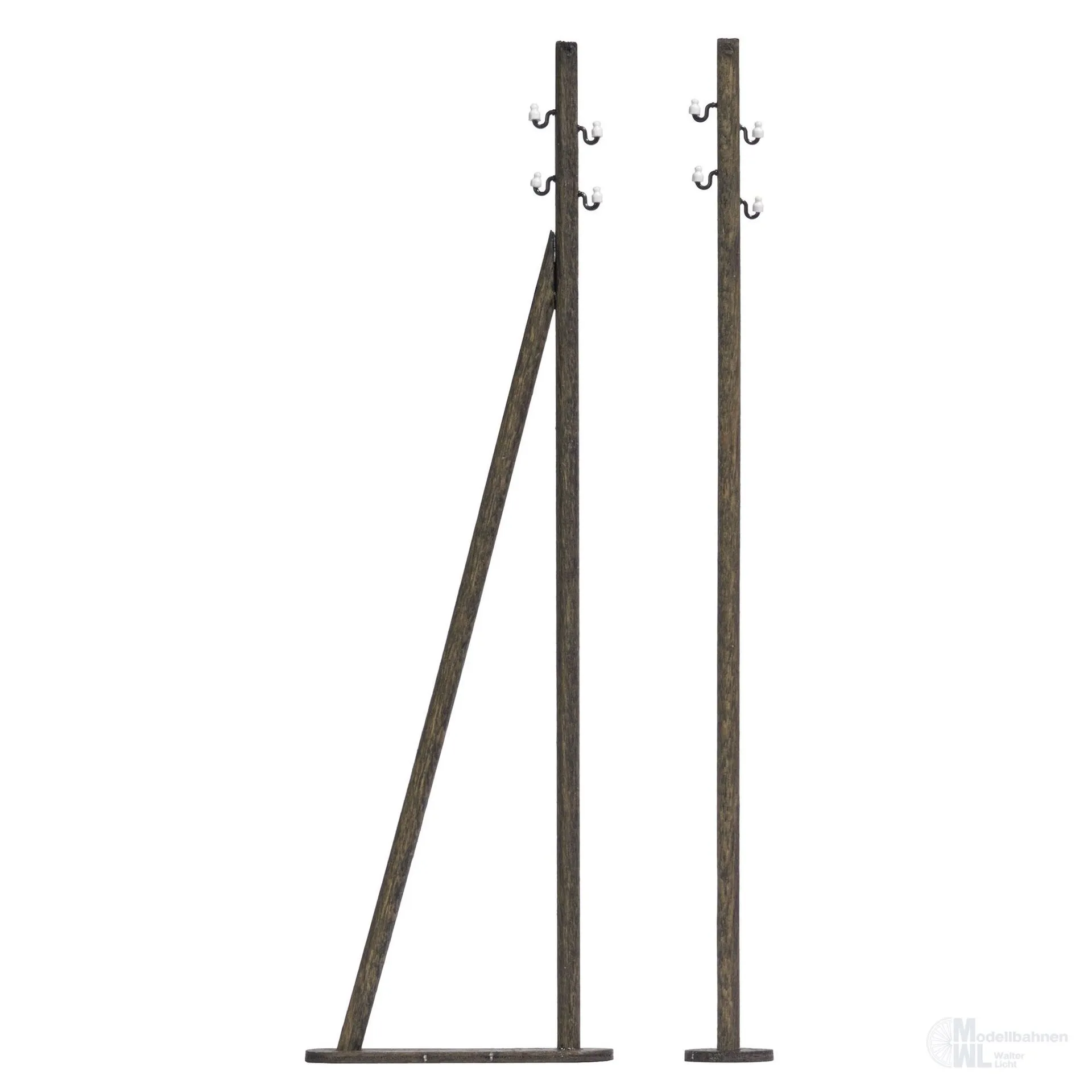 Busch 1753 - Freileitung 2 Holzmasten 107mm N 1:160
