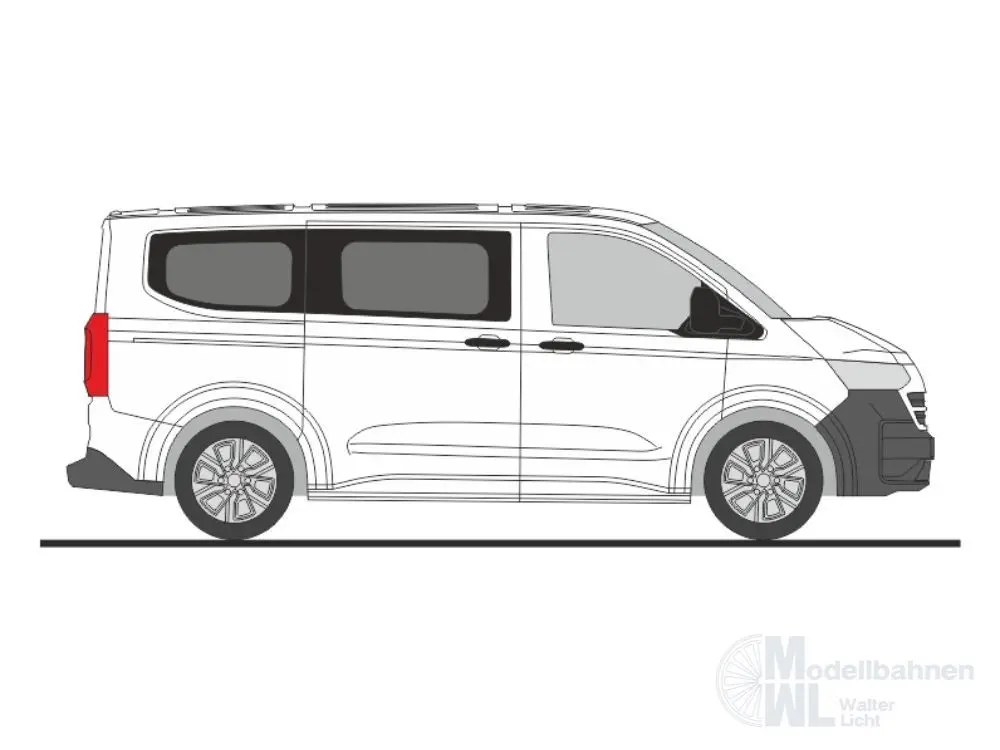Rietze 11713 - Volkswagen Transporter T7 Bus KR FD clear white H0 1:87