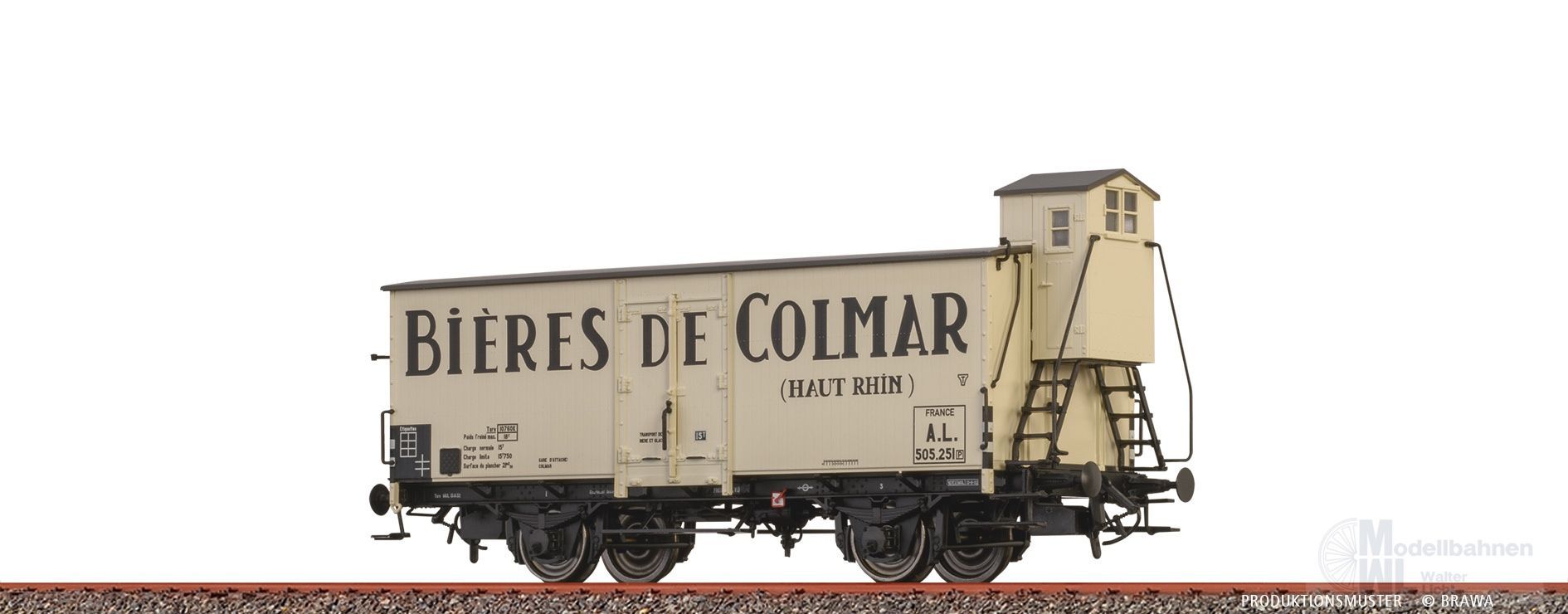 Brawa 51257 - Bierwagen A.L. Ep.III Bieres de Colmar H0/GL Brawa 51257 - Bierwagen A.L. Ep.III Bieres de Colmar H0/GL