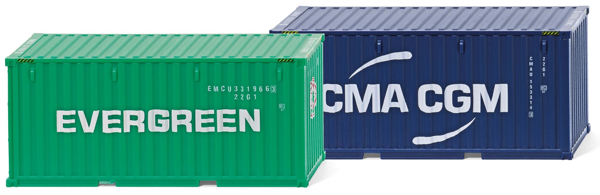 Wiking 001814 - Zubehörpackung - 20' Container Evergreen CMA CGM H0 1:87