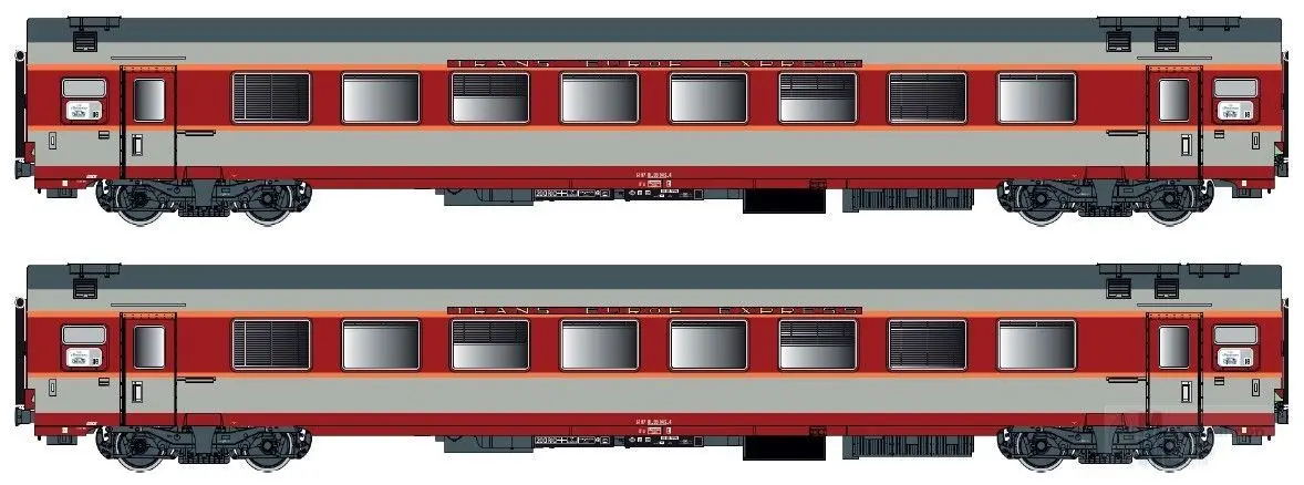 LS Models 40079DC - Personenwagen Set SNCF Ep.IV A8u Etendard 2.tlg. H0/GL