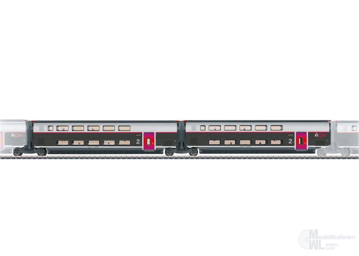 Märklin 43438 - Ergänzungswagen Set TGV Duplex inOui Set 2 H0/WS