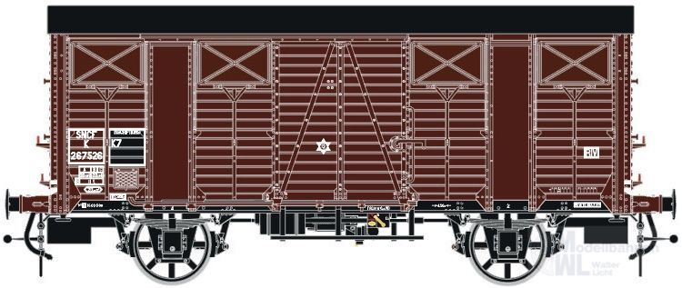 LS Models 31309 - Güterwagen ged. SNCF Ep.IIIb K 29 OCEM H0/GL