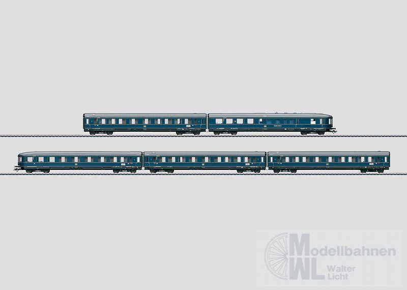Märklin 42610 - MÄRKLIN - MHI Schnellzugwagen-Set DB Ep.III Blauer Enzian 5.tlg. H0/WS