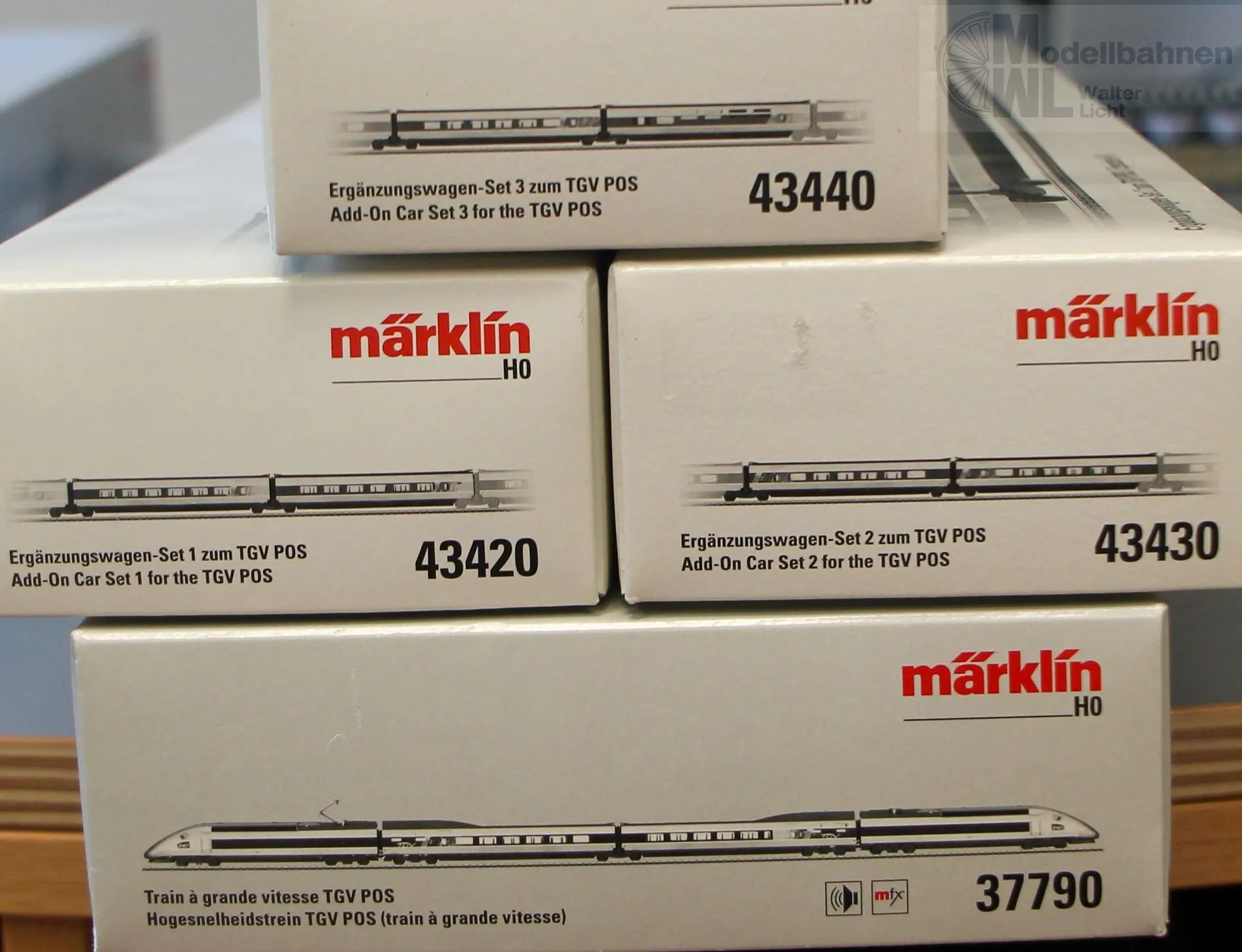 Märklin 37790 - MÄRKLIN - Triebzug TGV POS Ep.VI 4.tlg. H0/WS Sound mfx