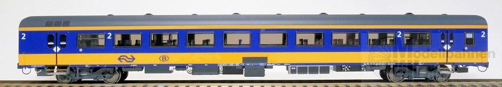 Exact Train 11028 - Personenwagen ICRm Bpmz10 gelb/blau H0/GL