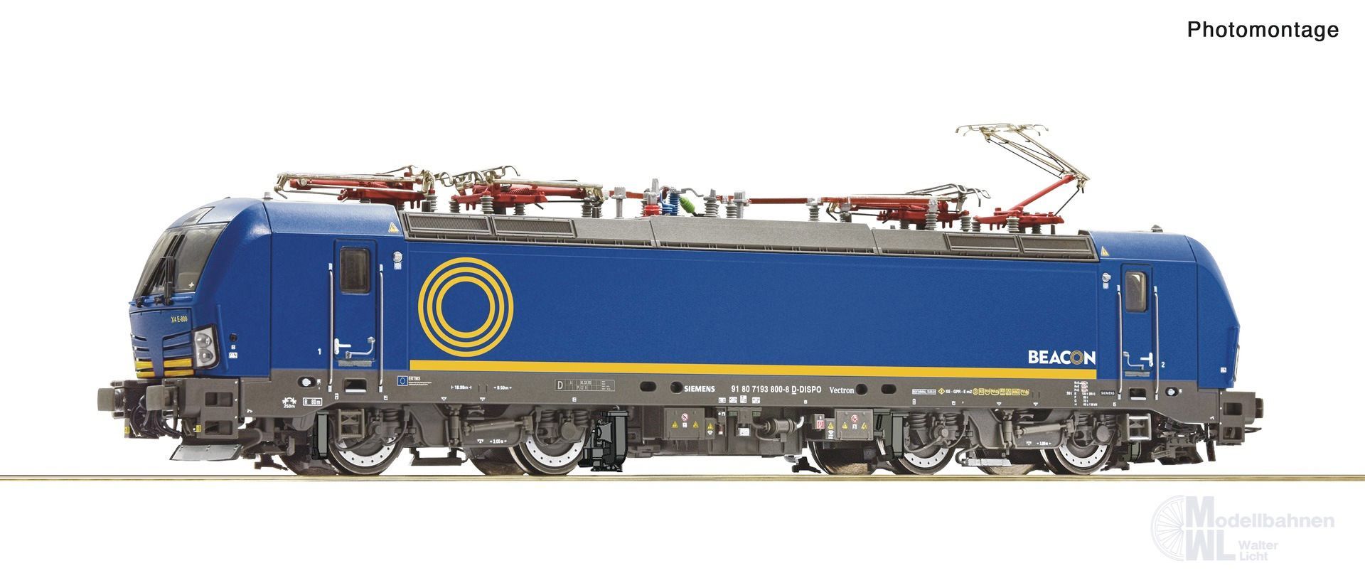 Roco 7510126 - E-Lok BR 7193 800-8 Beacon Rail Ep.VI H0/GL Sound Roco 7510126 - E-Lok BR 7193 800-8 Beacon Rail Ep.VI H0/GL Sound
