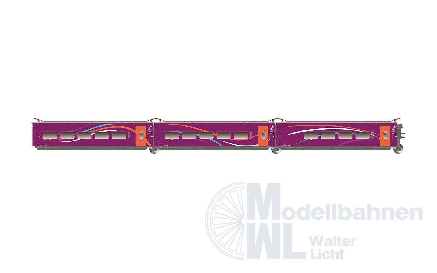 Electrotren 3003 - Ergänzungswagen Set AVLO RENFE Ep.VI 3.tlg. Set 3 H0/GL