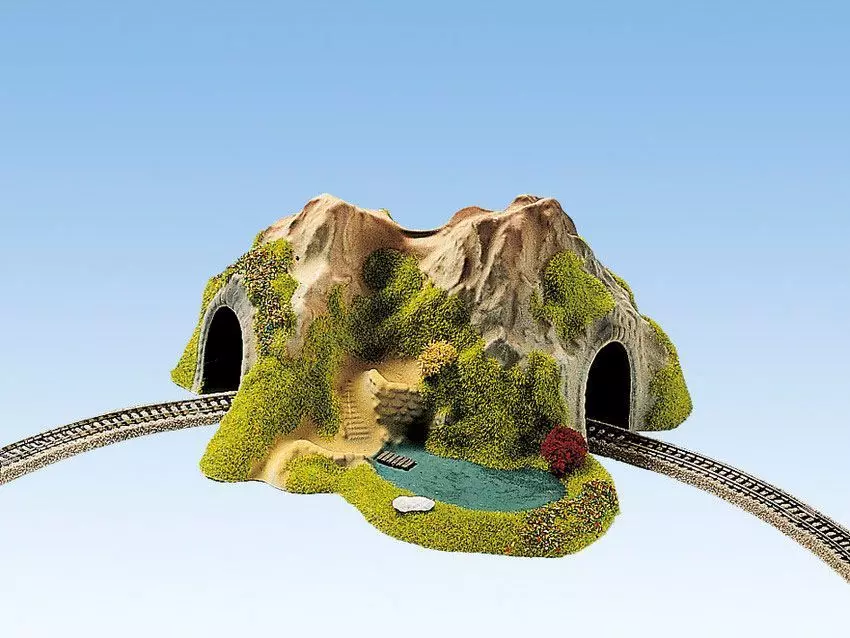 Noch 34660 - Ecktunnel 1-gleisig, gebogen, 25 x 25 cm N 1:160