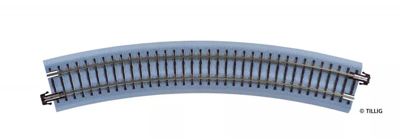 Tillig 83717 - Bettungsgleis gebogen R21 R353/30° braun TT 1:120