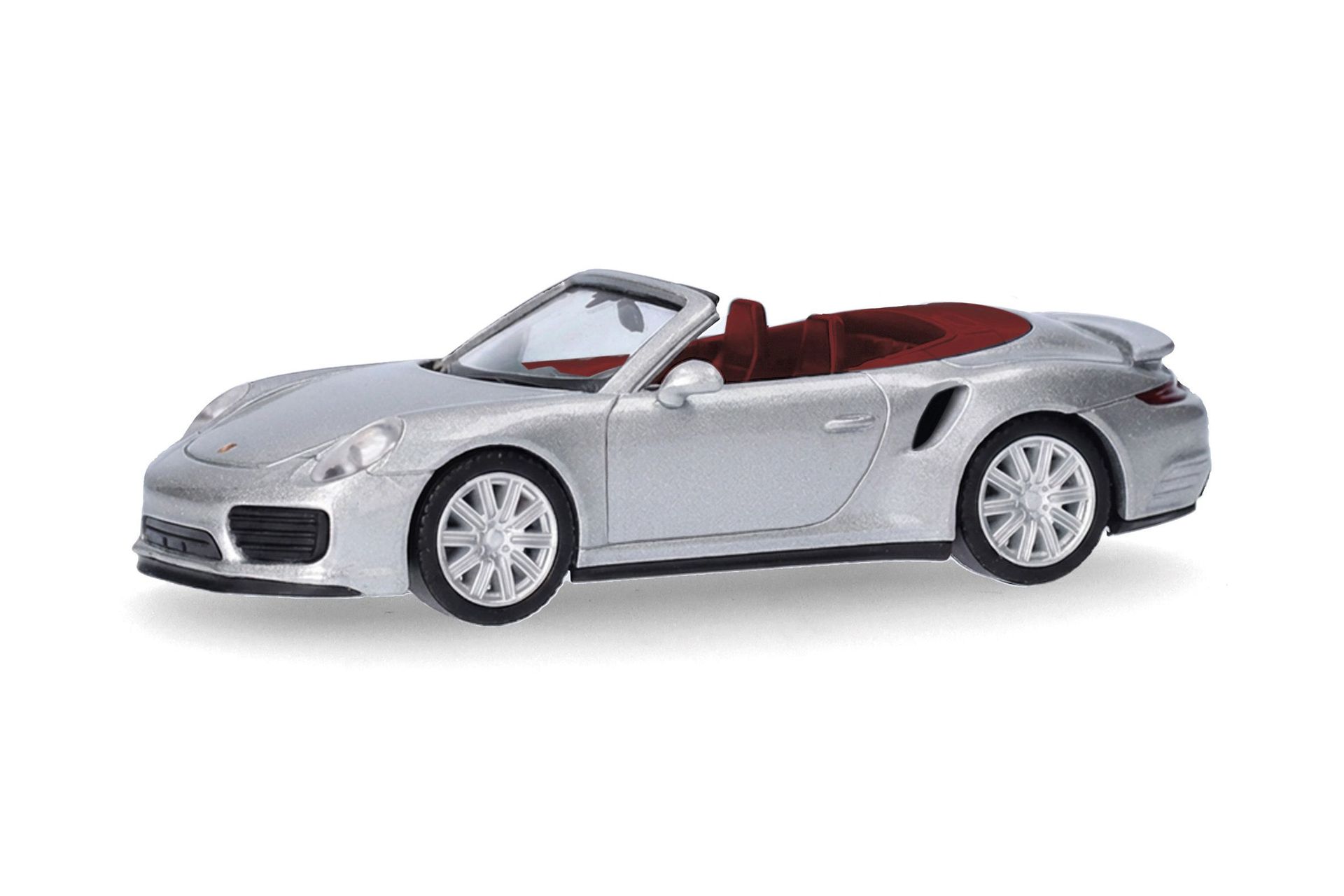 Herpa 038928-003 - Porsche 911 (991) Turbo Cabrio dolomitsilber H0 1:87