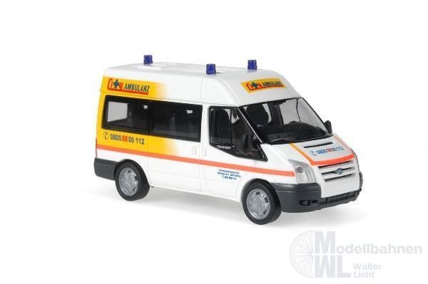Rietze 51537 - Ford Transit ´06 City Ambulanz Hamburg H0 1:87
