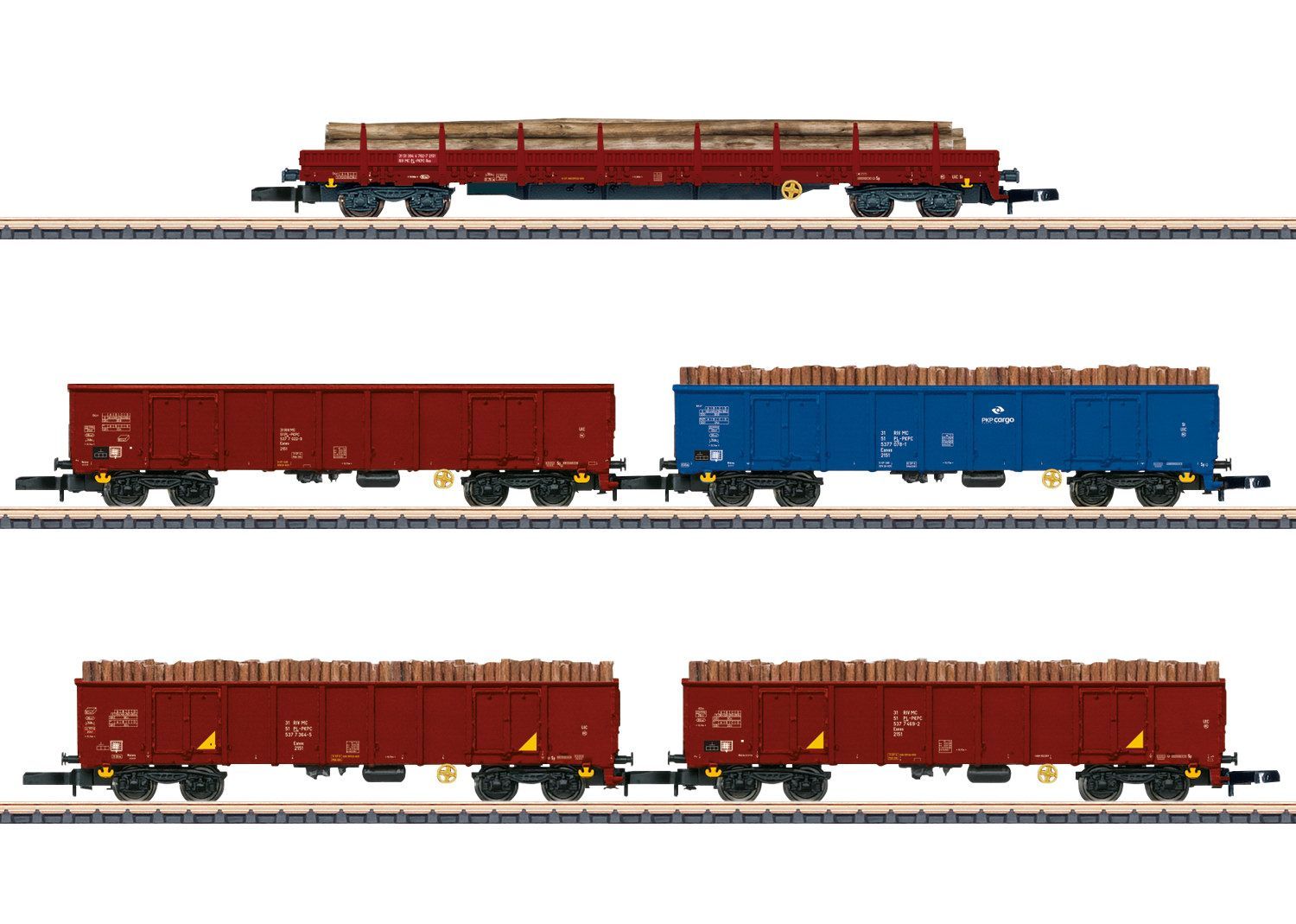 Märklin 86683 - Güterwagen Set PKP Ep.VI 5.tlg. Holztransport Z 1:220 Märklin 86683 - Güterwagen Set PKP Ep.VI 5.tlg. Holztransport Z 1:220