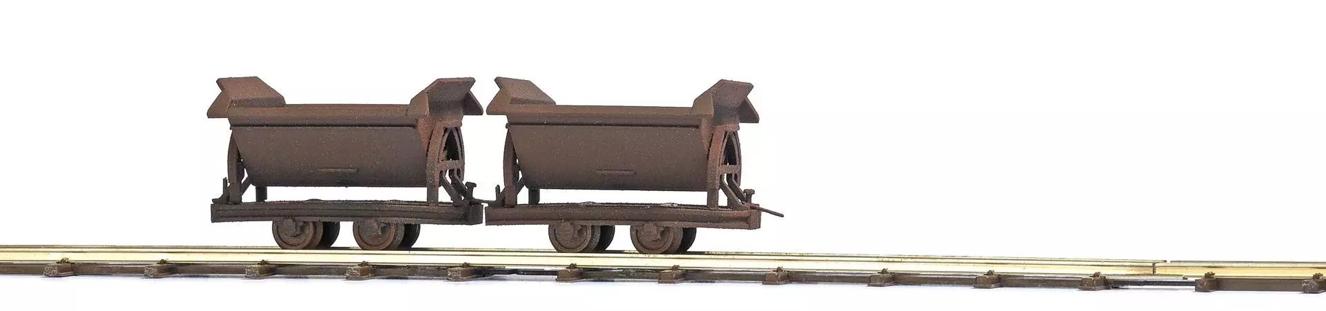 Busch 12215 - 2 verrostete Kipploren H0 1:87