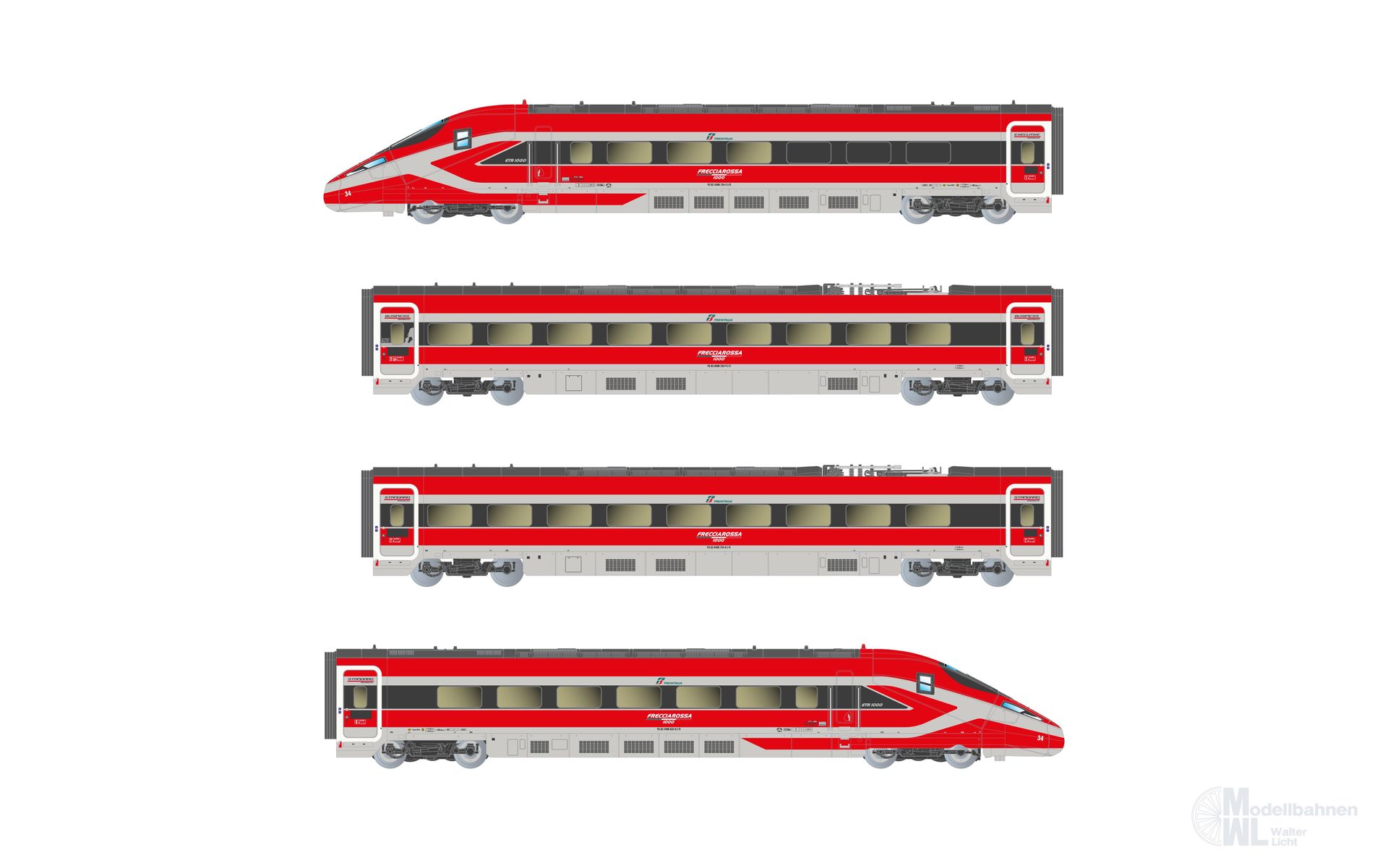 Arnold 2619 - Triebzug Frecciarossa 1000 FS Ep.VI 4.tlg. Grundeinheit N 1:160