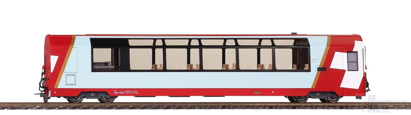 Bemo 3589141 - Panoramawagen RhB Ep.VI Aps 1321 Glacier Express Excellence Class H0/WS