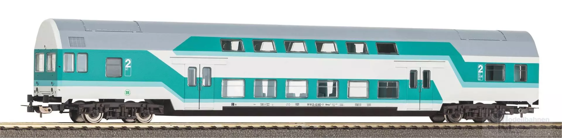 Piko 53109 - Doppelstocksteuerwagen DR Ep.IV DBmq 776 mintgrün H0/GL