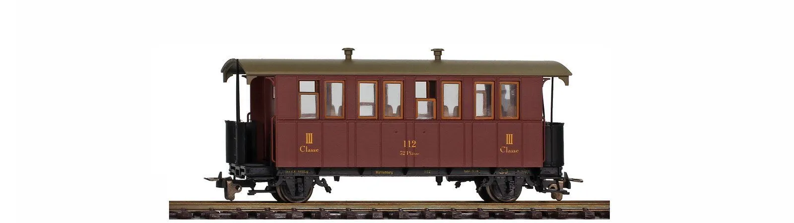 Bemo 3002800 - Personenwagen K.W.St.E. Ep.I 111 3.Kl. H0e
