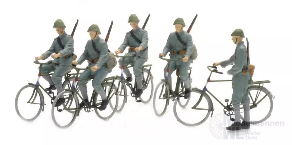 ARTITEC b.v. 5870006 - NL fietsende soldaten 1940 (5x) H0 1:87