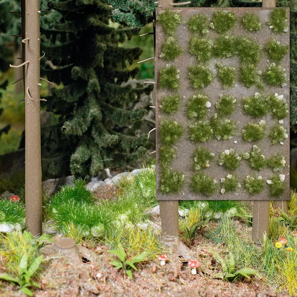 Busch 3558 - Grasbüschel mit Steinen Spätsommer H0 1:87