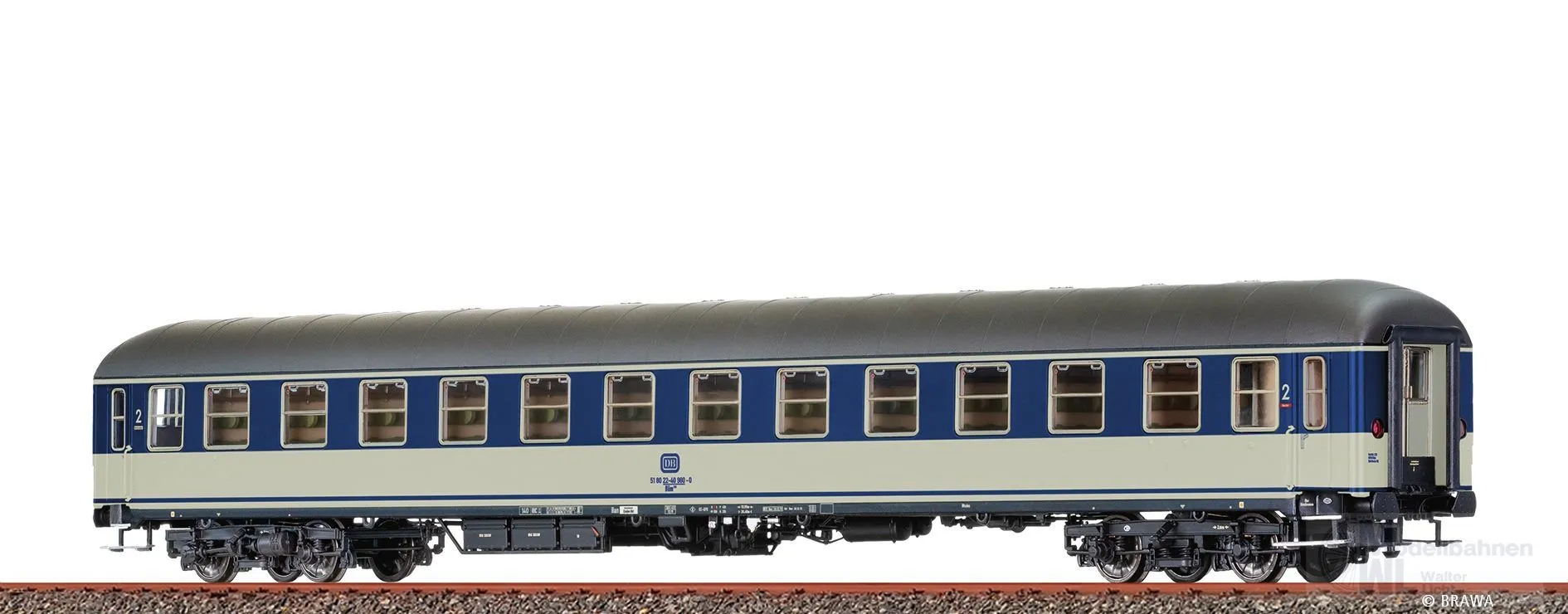 Brawa 58262 - Schnellzugwagen DB Ep.IV Büm 233 H0/WS Innenbeleuchtung