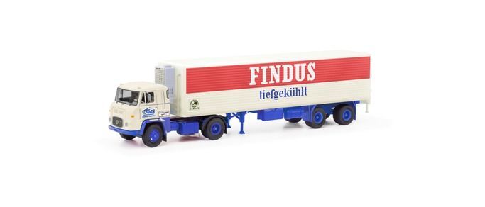 Herpa 87MBS026390 - Scania Vabis LB 76 Kühlkoffersattelzug Findus H0 1:87