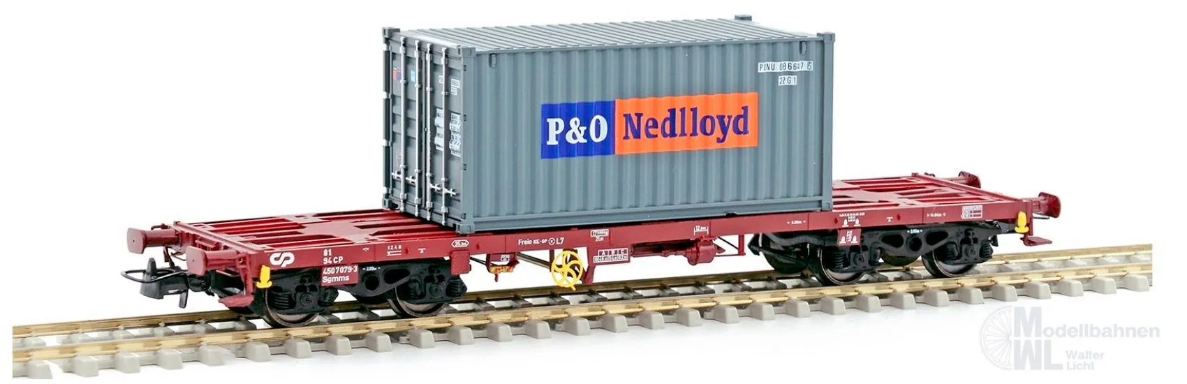 Sudexpress S450079 - Containertragwagen CP Ep.V Sgmms 2 PO Nedlloyd 20 H0/GL