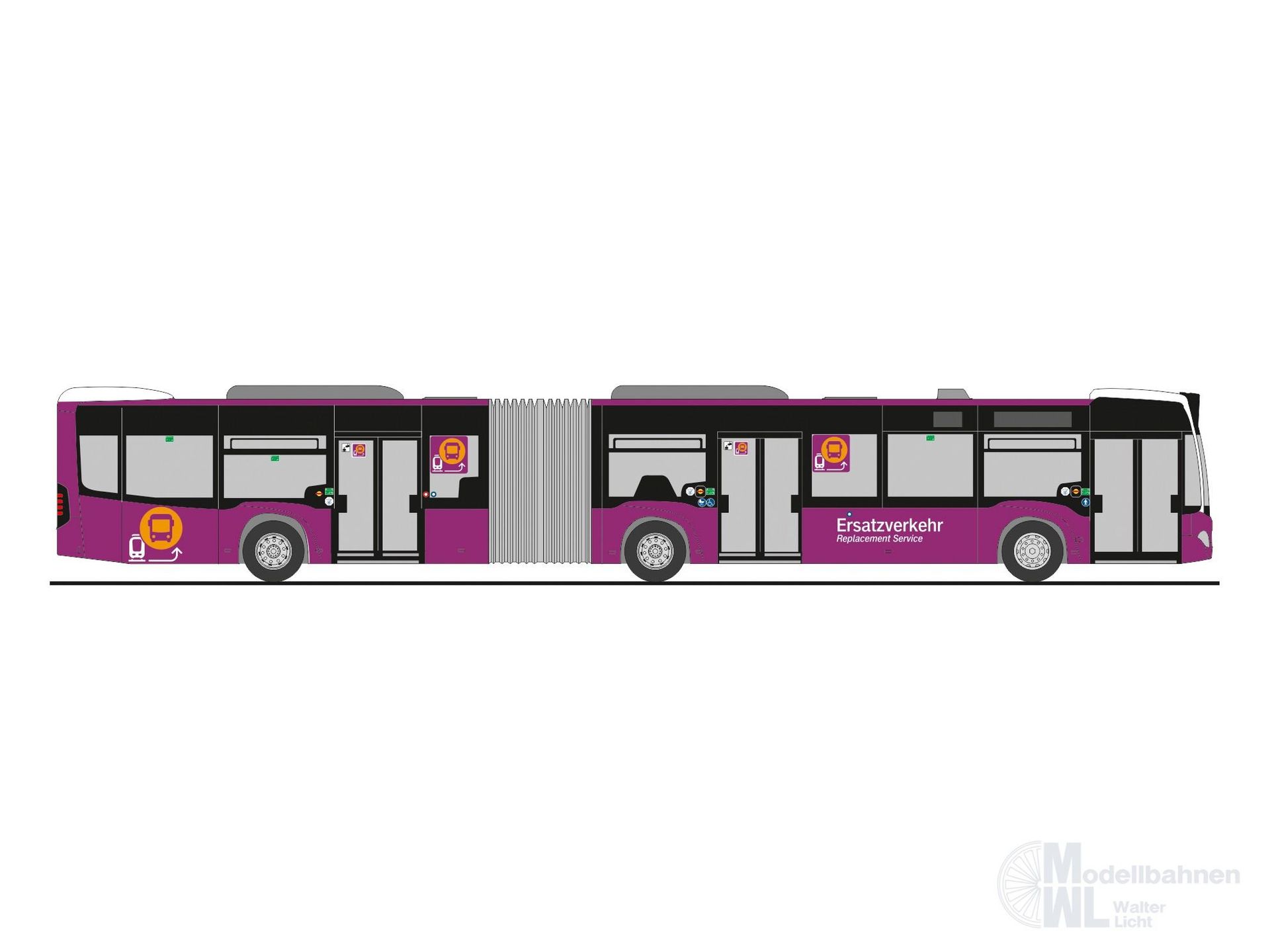 Rietze 69325 - Mercedes-Benz Citaro G ´12 Lyst Reisen - Schienenersatzverkehr H0 1:87