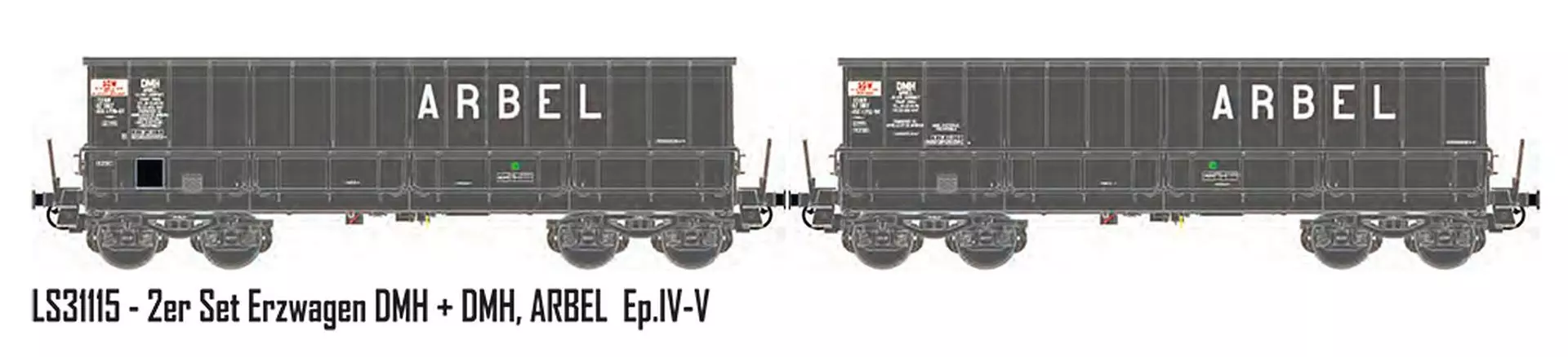 LS Models  - Erzwagen Set SNCF / ARBEL Ep.IV/V DMH 2.tlg. H0/GL